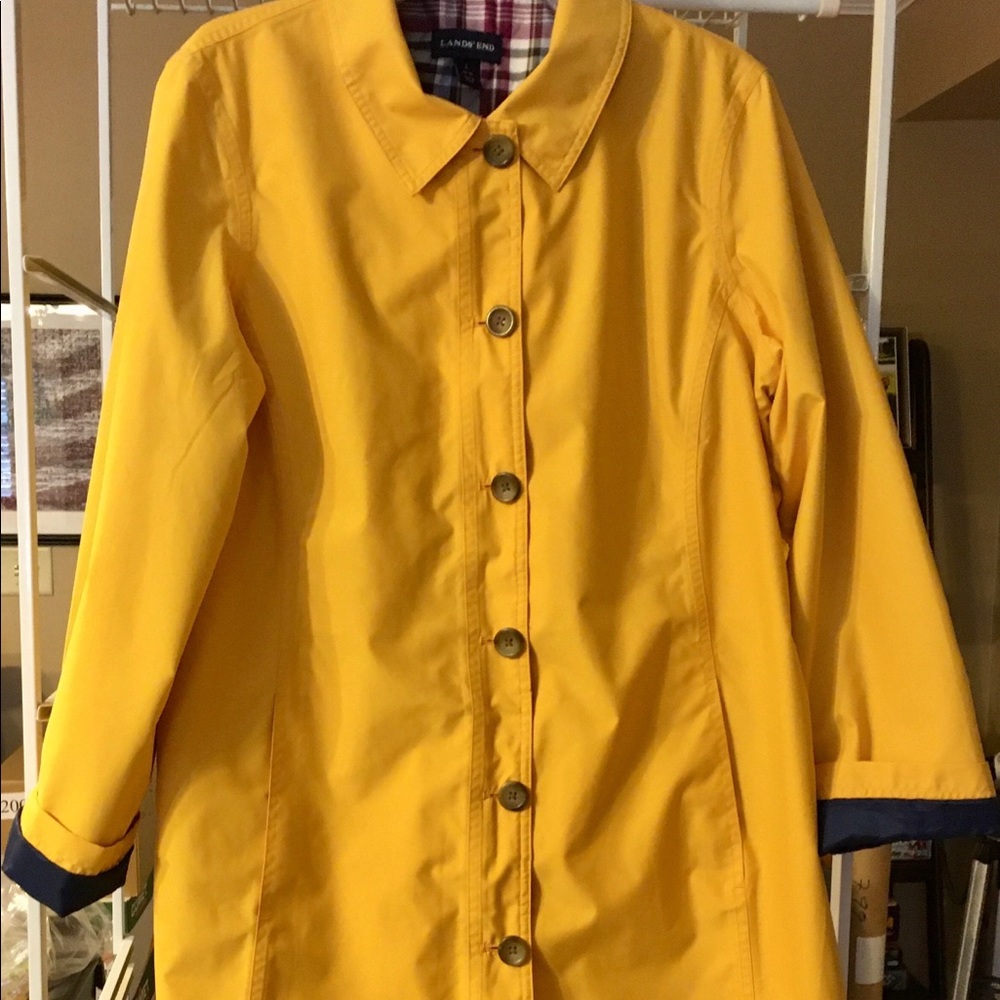 Lands End Yellow Coat